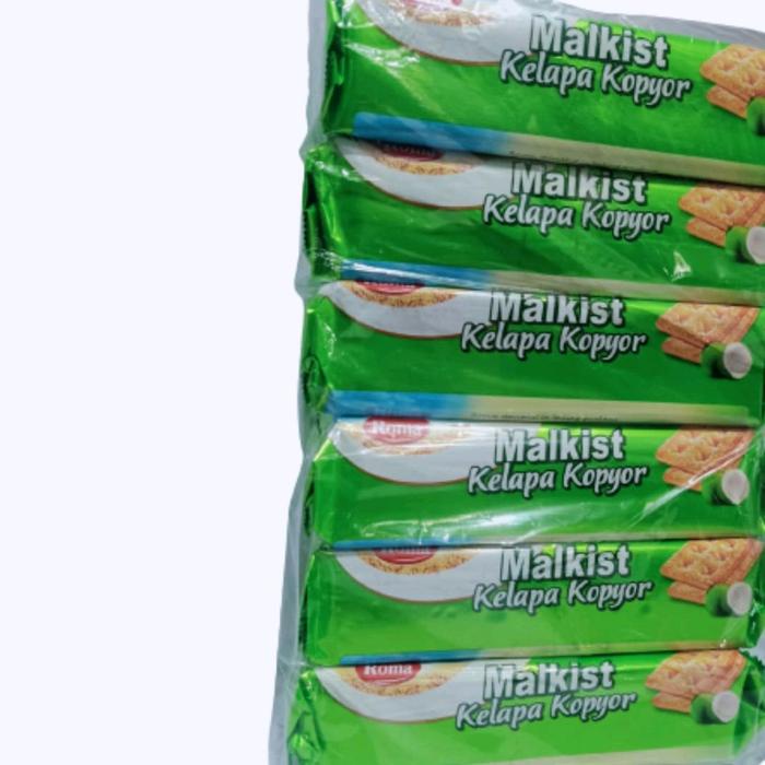 

terbaru !!! roma malkist kelapa kopyor 1 pak isi 6 pcs ready
