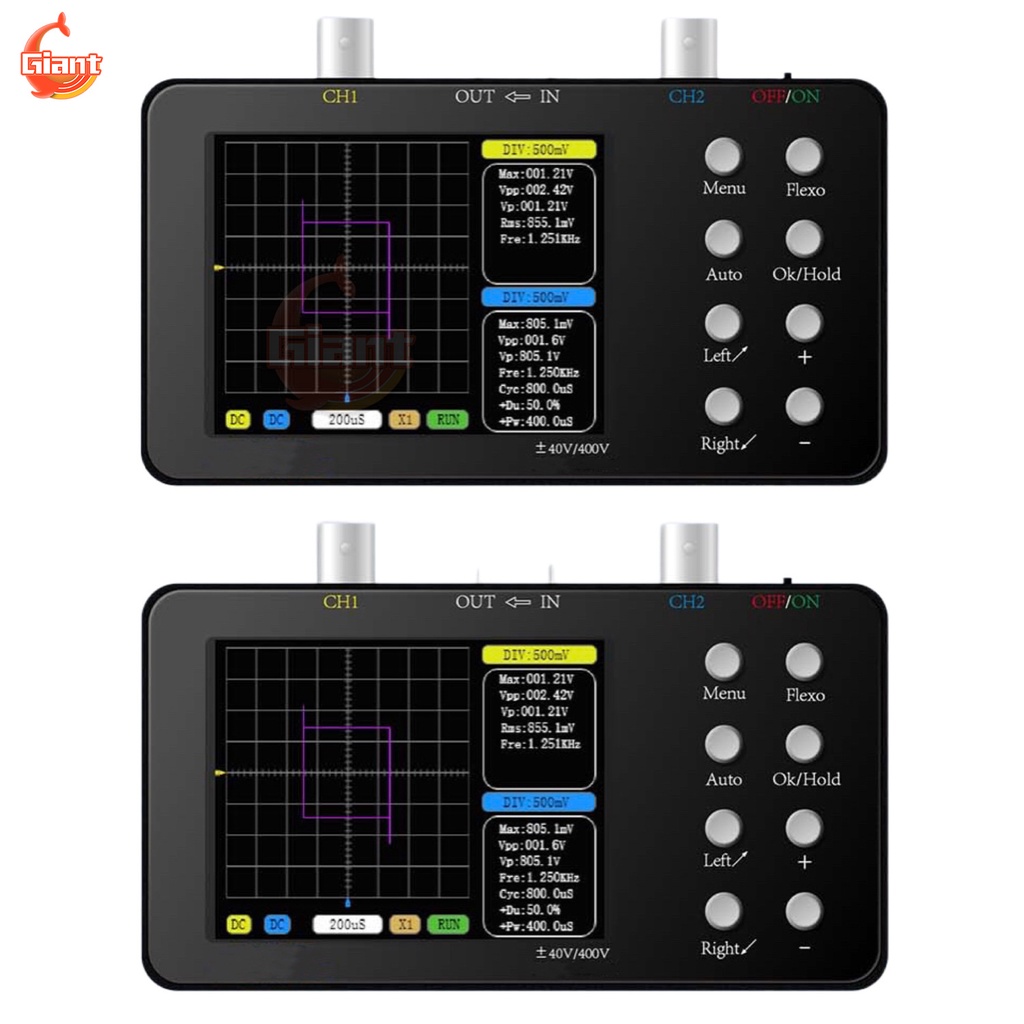 Portable Handheld Digital Oscilloscope High Performance Dual Channel Oscilloscope 10MHZ Analog Bandw
