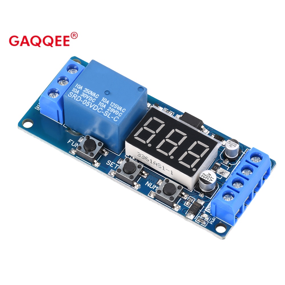Time Relay Module 3V 5V 12V 24V Multi Functional LED 3 Digital Display Delay Start Relay Module 3 Bu