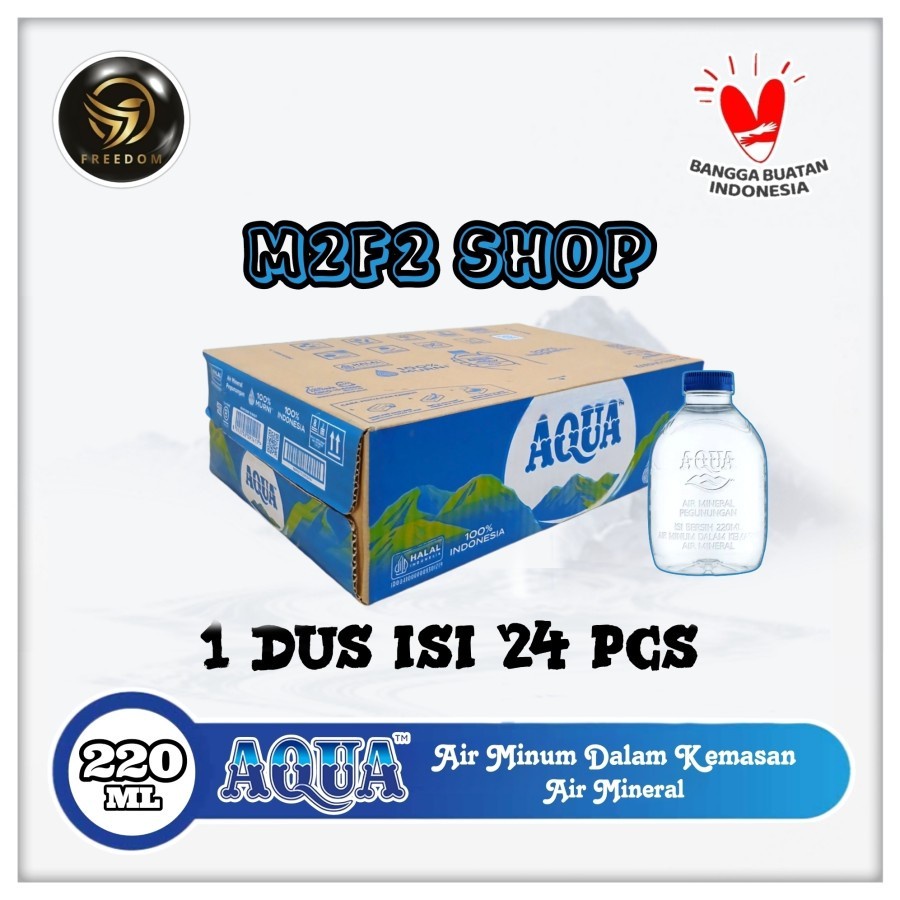 

Promo/ Air Mineral Aqua Cube Botol Mini Pet - 220 Ml (Kemasan Karton)