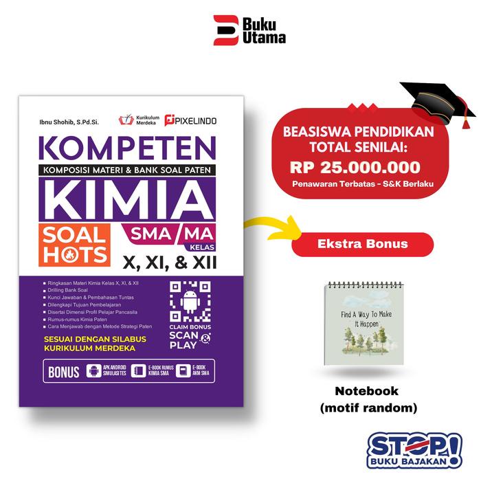 

Promo Buku Kompeten Kurikulum Merdeka Sma/Ma Kelas X,Xi,Xii Permapel Fisika,Kimia, Biologi,