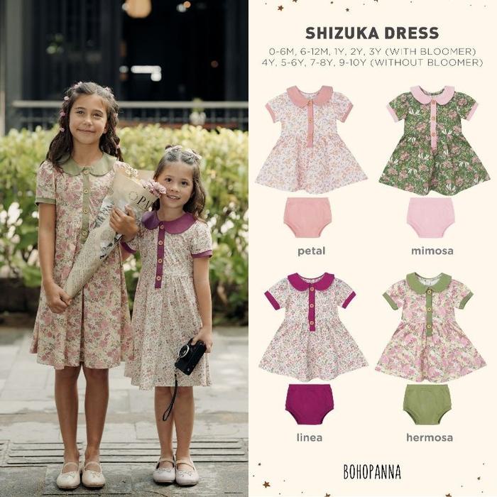 Bohopanna - Shizuka Dress Bohopanna - Dress Anak Bohopanna - Dress Anak - Dress Bayi - Baju Anak