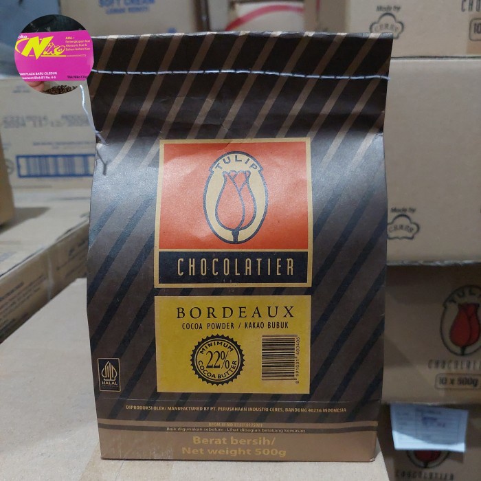 

SALE PROMO COKLAT BUBUK TULIP BORDEAUX 500GR ( KEMASAN ORI BAG 500 GRAM ) PROMO !!!!! KHUSUS GRAB