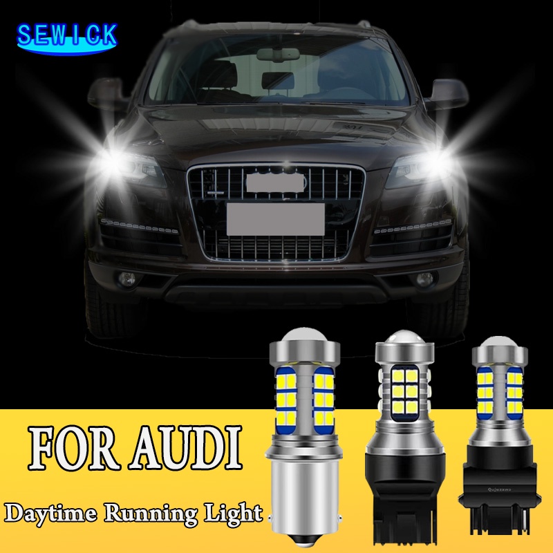 For Audi Q7 Tt 8J 2006-2011 A3 8P A4 B7 A6 C6 A8 4E 2Pcs Led Daytime Running Light Bulb Lamp Drl
