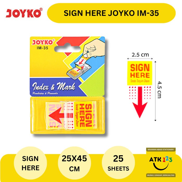 

(BestSeller) Sticky Note / Sign Here / Penanda Merk Joyko IM-35 Plastik