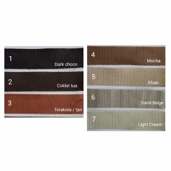 

WEBBING KANVAS 2.5 CM (ROL BESAR 50 YARD)