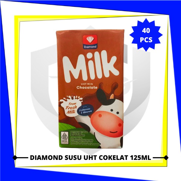 

(BestSeller) DIAMOND Susu UHT Cokelat 125ml x 40 pcs (1 Karton)