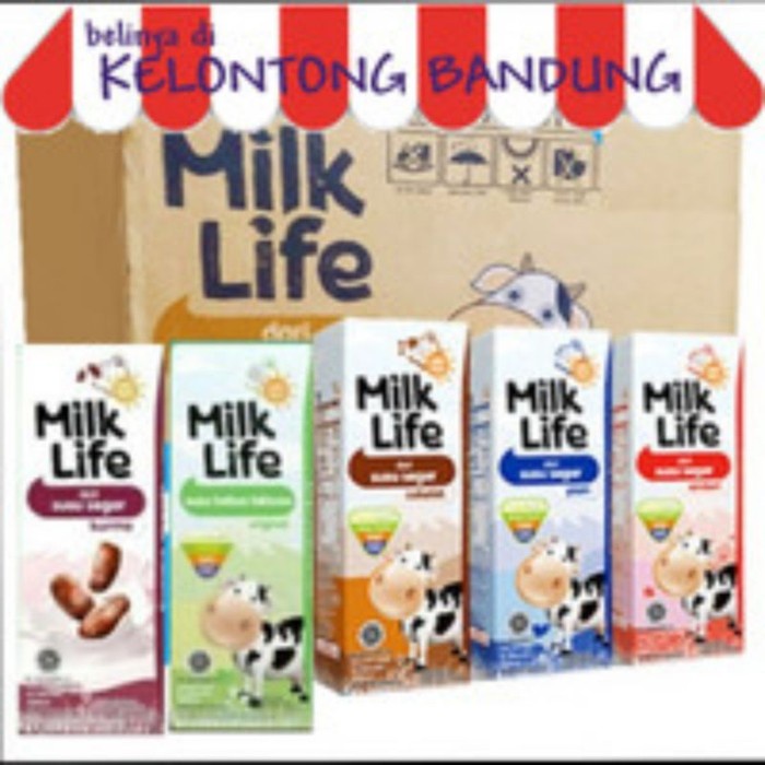 

(BestSeller) Milk Life 200 ml Original Lactose Free Susu Cair UHT Laktosa / Plain / Stroberi /