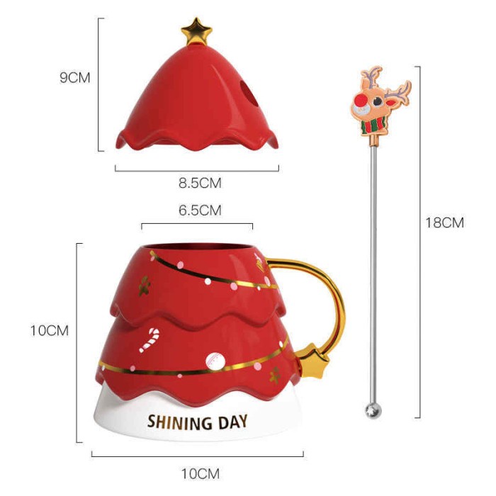 Termurah Kalikimaka Premium Christmas Tree Mug Mug Pohon Natal Kado Natal