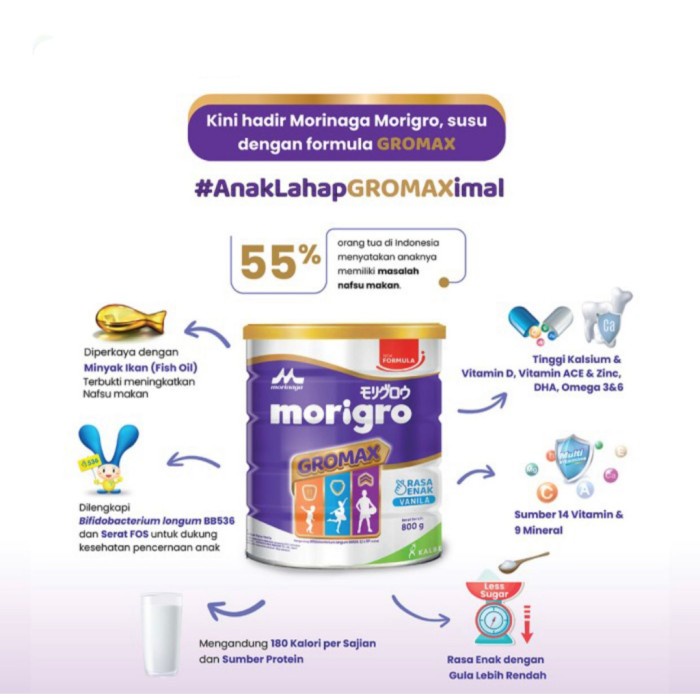 

(BestSeller) MORINAGA - MORIGROW GROMAX - Vanilla - 200 gram
