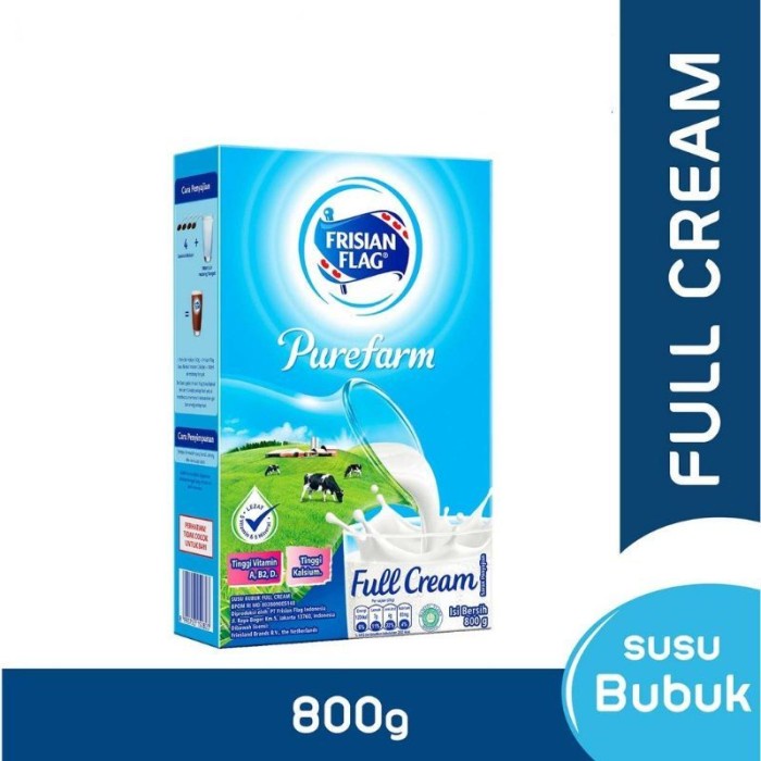 

(BestSeller) Susu Bubuk FullCream Frisian Flag Purefarm Full Cream 800g 800 Gram
