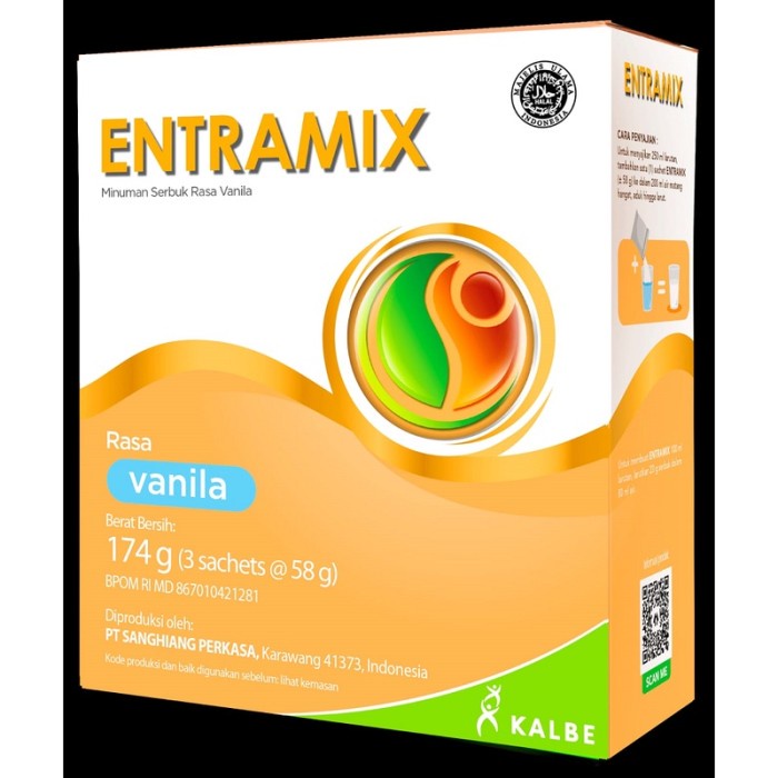 

(BestSeller) ENTRAMIX - COKLAT DAN VANILA - NUTRISI MAKANAN DIET LANSIA TINGGI PROTEIN ORIGINAL &