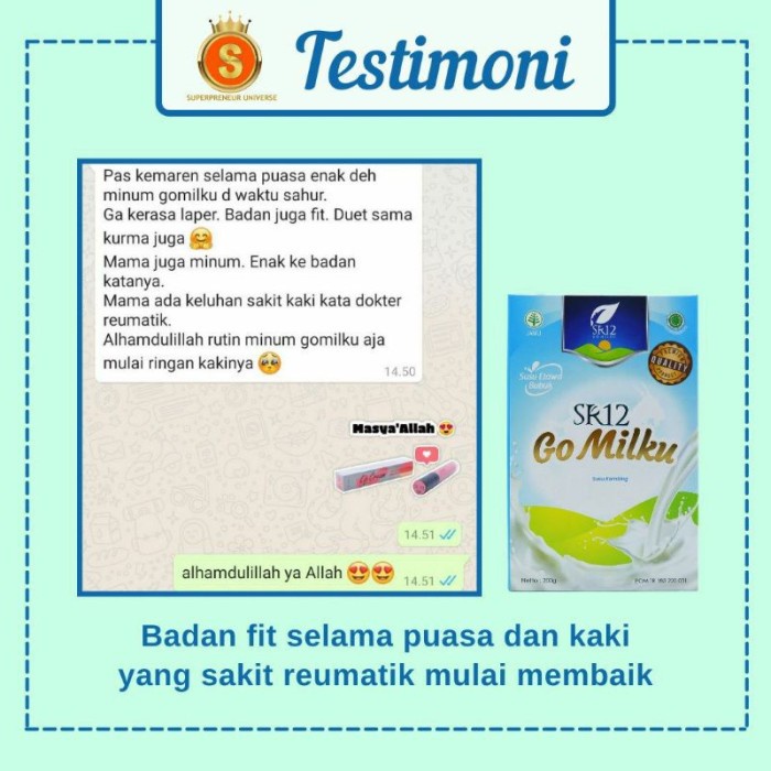 

(BestSeller) Susu Kambing Etawa GOMILKU SR12 Tanpa Gula/ Susu Penggemuk Badan / Susu Penambah Nafsu