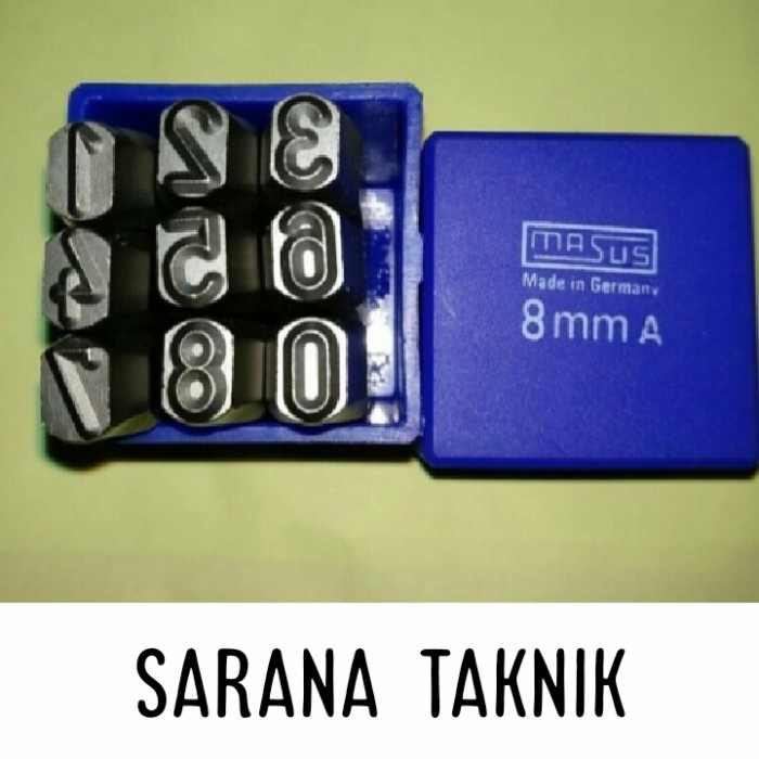 

Jual [READY] masus angka ketok 8 mm stamp punch figure 0-9