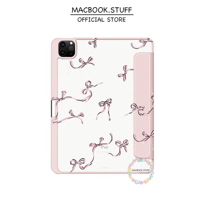 CUSTOM PINK RIBBON PITA MERAH MUDA Acrylic Case Samsung With Pen Holder for SAMSUNG Tab Tablet S6