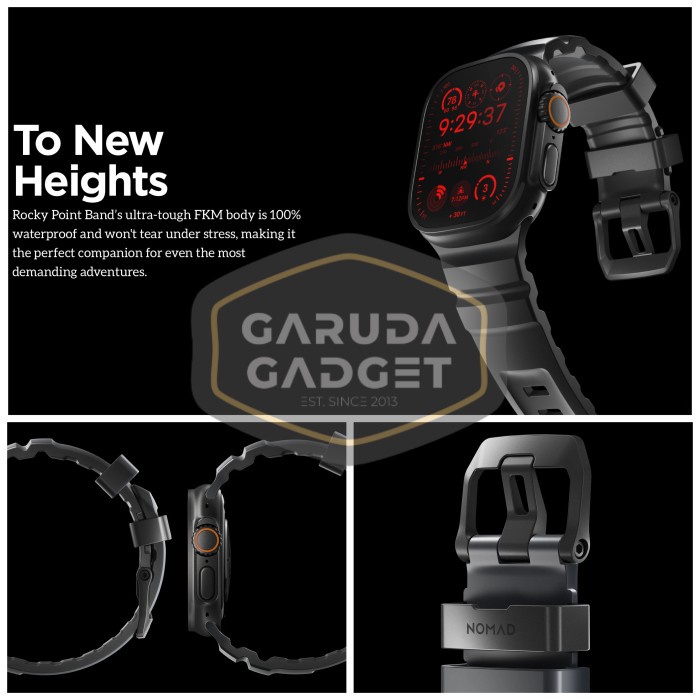 TOP STRAP APPLE WATCH ULTRA 2 / 1 49MM 10 46MM 9 8 45MM SE 44MM NOMAD ROCKY POINT BAND FKM RUBBER