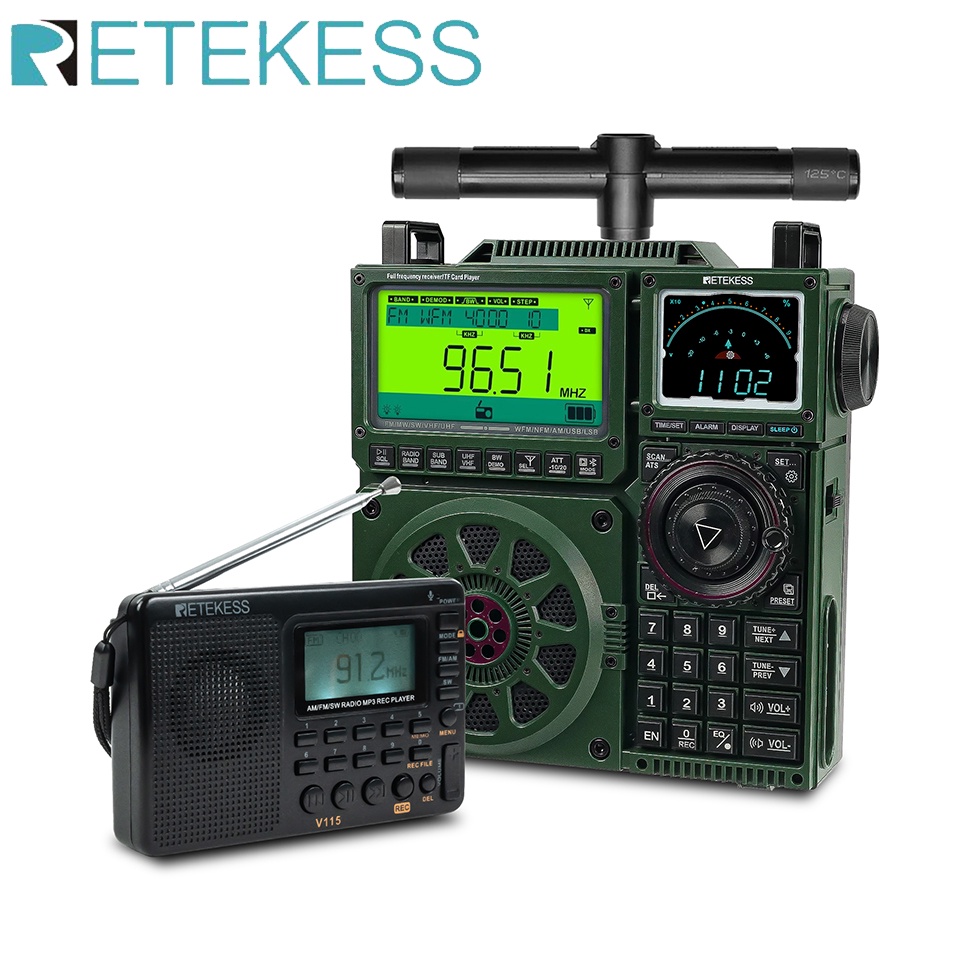 Retekess Tr113 Portable Radio Flagship Fever Receiver Full Band Ham Radio Receiver V115 Fm Am Sw