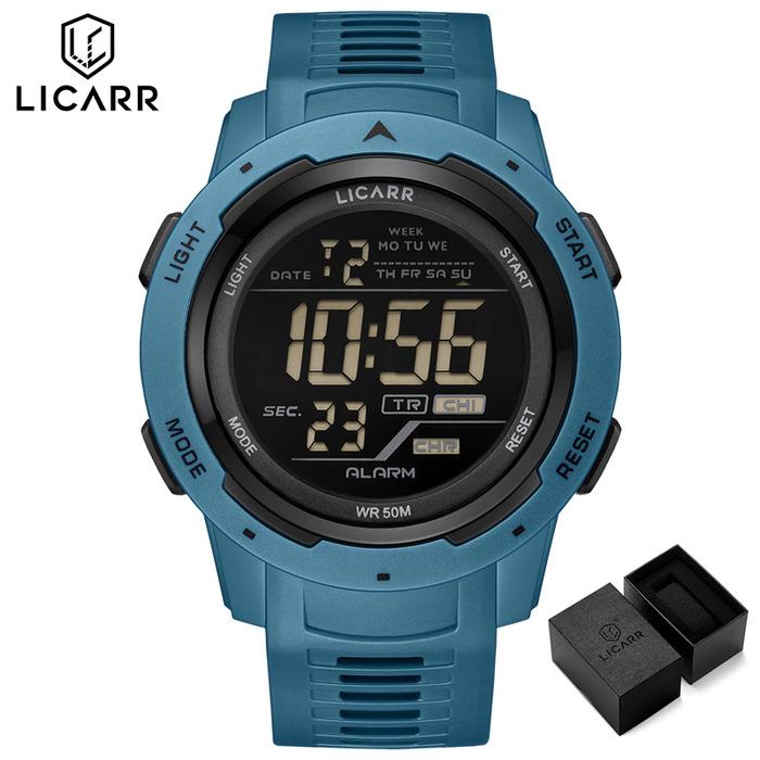 ORIGINAL.. LICARR JAM TANGAN DIGITAL PRIA ORIGINAL FASHION CASUAL SPORTY DENGAN TALI SILIKON ANTI