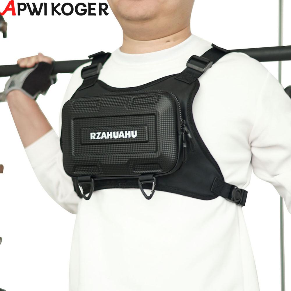 Sports Chest Bag Chest Phone Holder Bag Large Capacity Tactical Chest Pouch Adjustable Strap