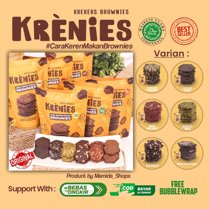 

Krenies Camilan Kue Kering Keripik Brownies Crispy Murah