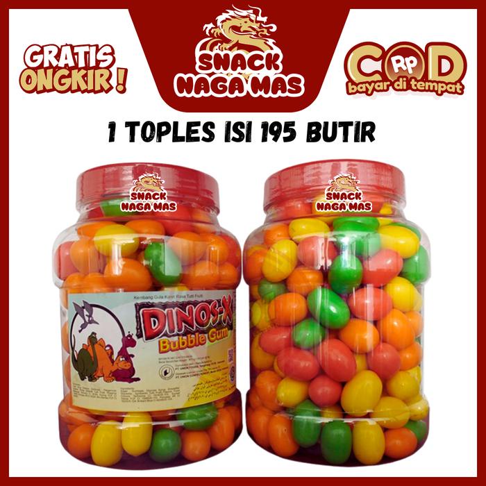 

BUBBLE GUM DINOS X [1 TOPLES ISI 195 BUTIR]