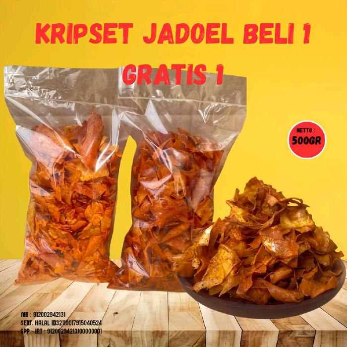 

BUY 1 GET 1 KRIPSET JADUL PEDAS ASIN GURIH ( 250gr + 250gr ) kabita snack Keripik Food Camilan