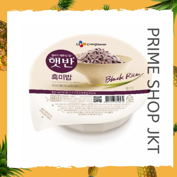 

Cj Hetbahn Black Rice Nasi Hitam Instan Korea Travel Instant 210 gr