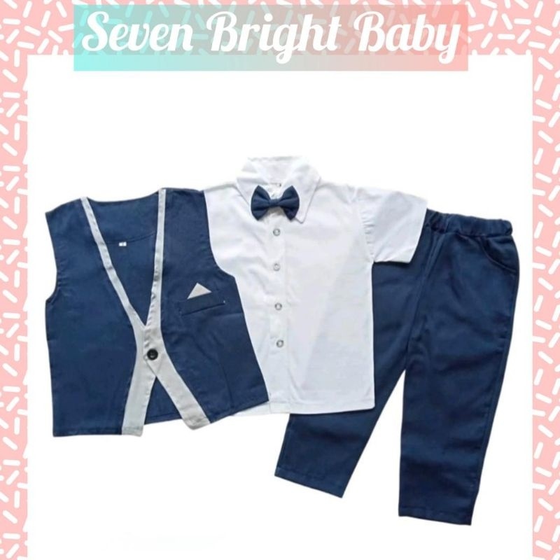 Terlaris Setelan Baju Pesta Rompi 4 In 1 Pesta Anak Cowok 1 - 6 Tahun