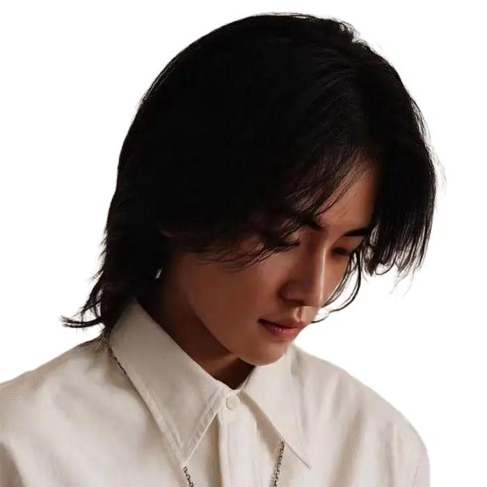 PREMIUM wig rambut pria Others cowok wik rambut pria keren cowok keren wig pria rambut asli wig