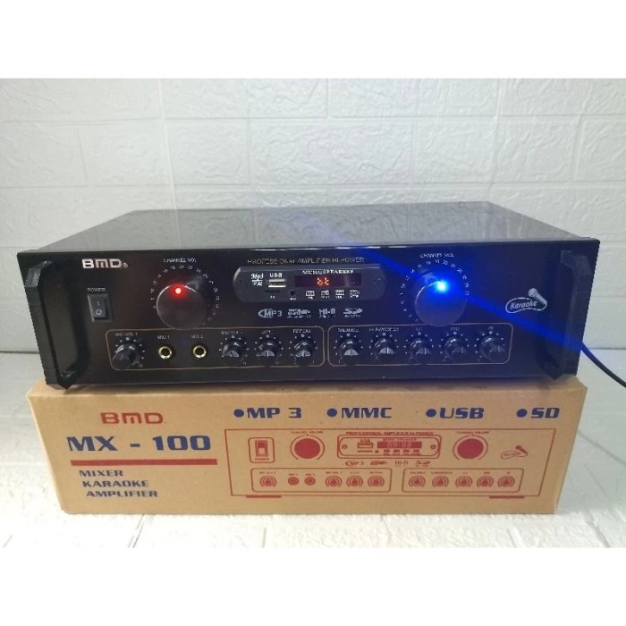 PREMIUM Power Amplifier 1000 Watt Suport Subwoofer Aktif Karaoke Bluetooth