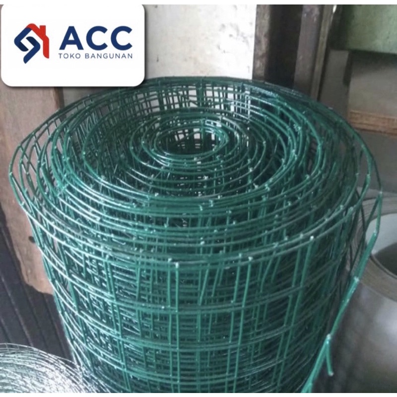 Kawat Hijau Besar 3x3cm Meteran / Kawat Ijo / Kawat Loket PVC / Kawat Ram AY0