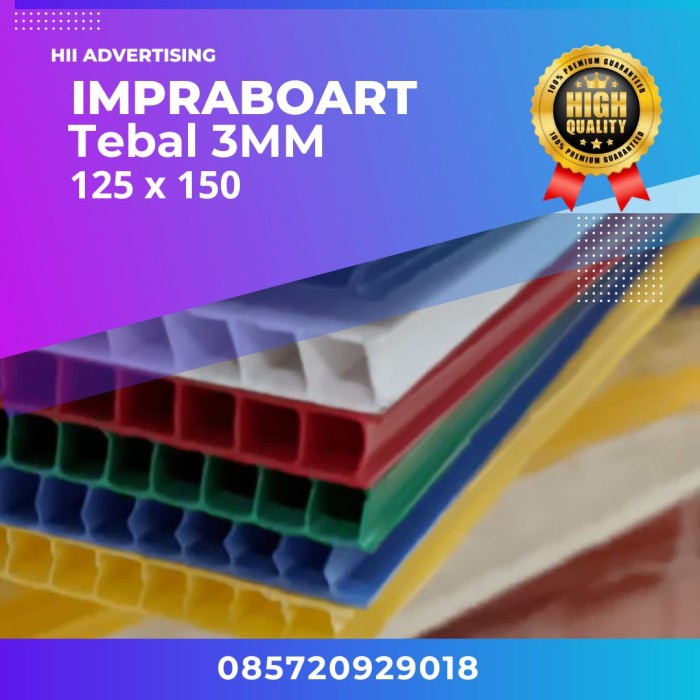 

IMPRABOARD 3MM 125 x 150 Infraboard papan plastik corrugated board 3mm