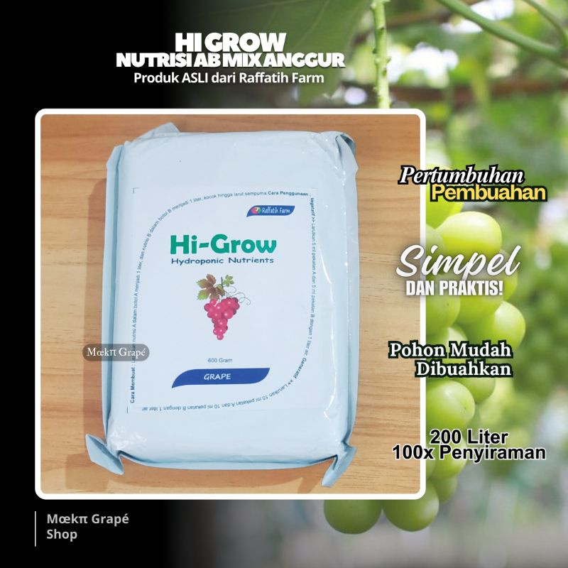 Pupuk Hi Grow Anggur AB Mix Anggur Hi Grow 600 gr Pohon Anggur abmix hi grow by Raffatih Farm AY0