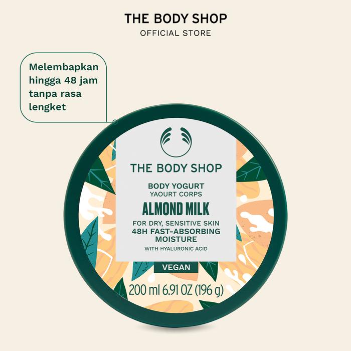 THE BODY SHOP ALMOND MILK BODY YOGURT 200ML TERMURAH