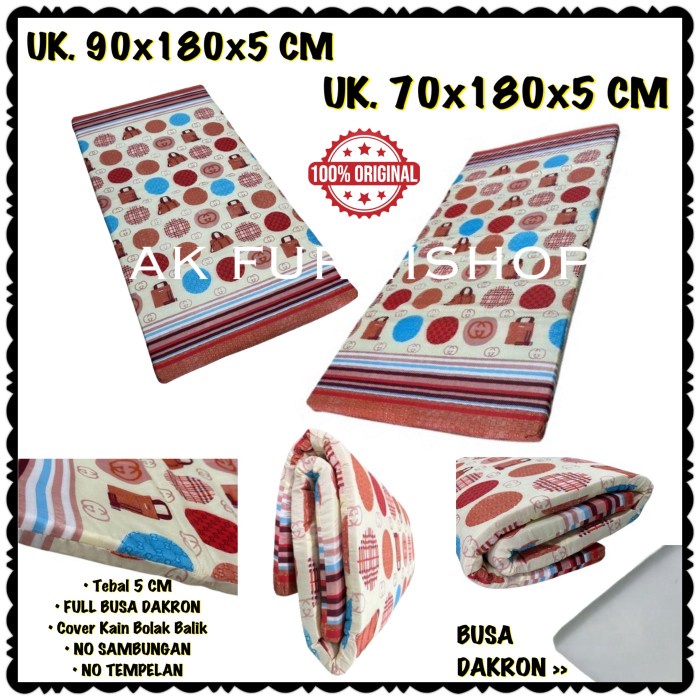 Kasur Lipat Busa Dakron Murah Tebal 5 Cm - Kasur Lantai Ekonos
