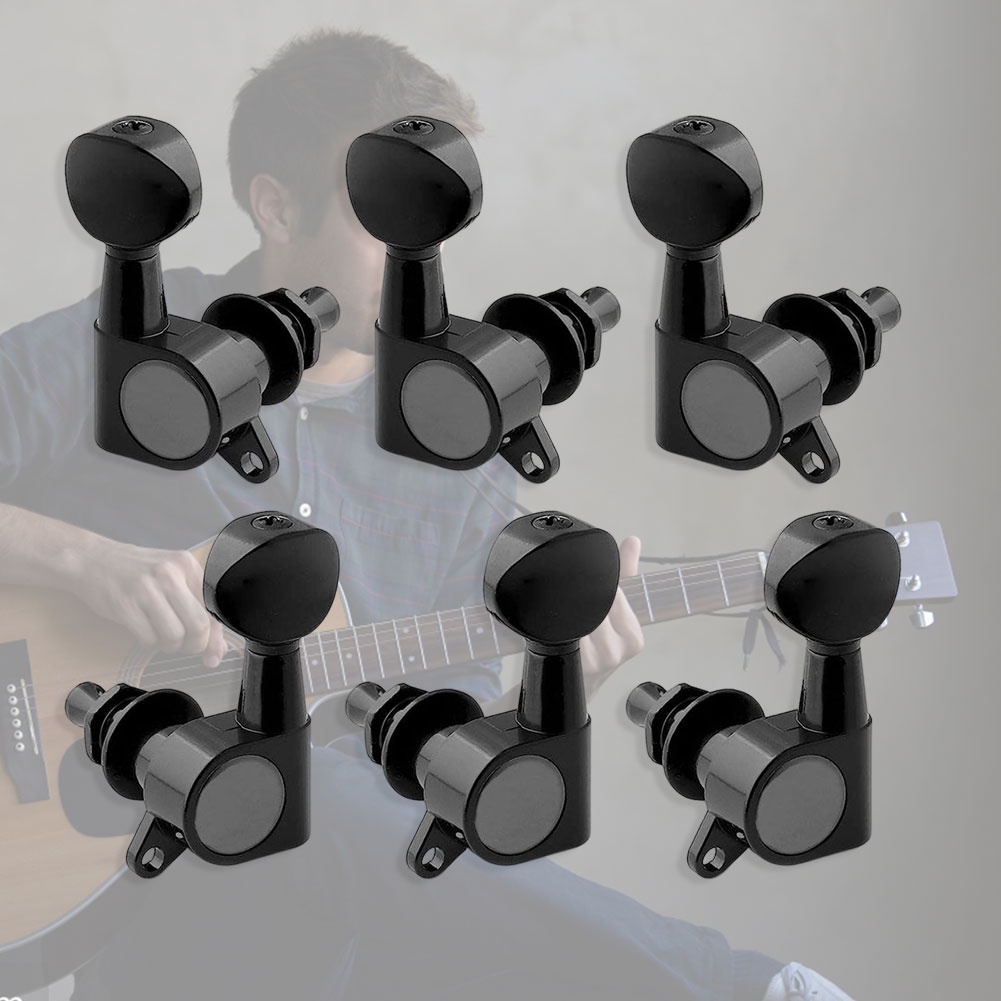6pcs Vintage Full-Closed Electric Guitar Tuning Pegs Easy To Tune Musical Instruments Accessories Gu