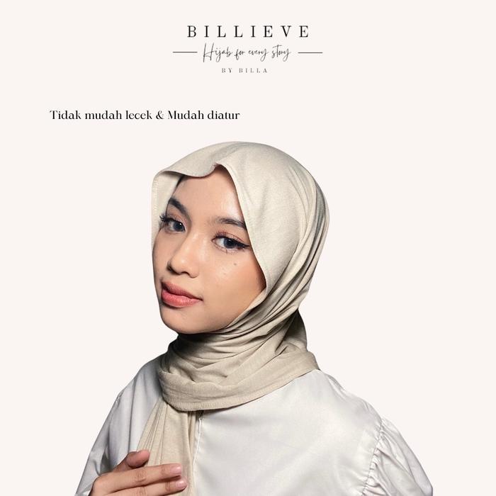 Pashmina Kaos Rayon Billieve Hijab Polos Muslim Kerudung New