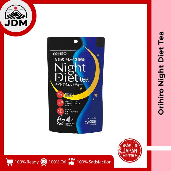 

JDM - Orihiro Night Diet Tea 20 Sachets / Granule Bubuk 100% Original Asli Japan