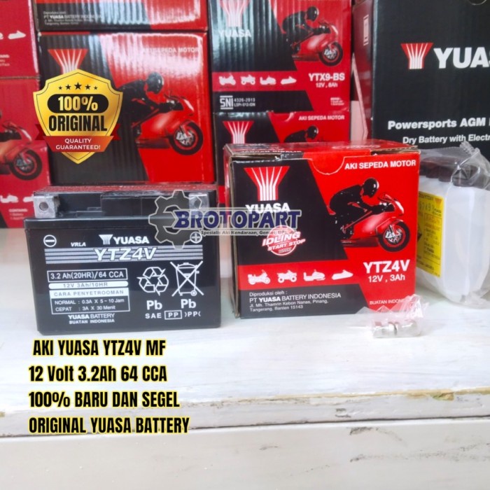 AKI MOTOR HONDA REVO, BLADE, SUPRA X 125, KIRANA, KHARISMA YUASA YTZ4V