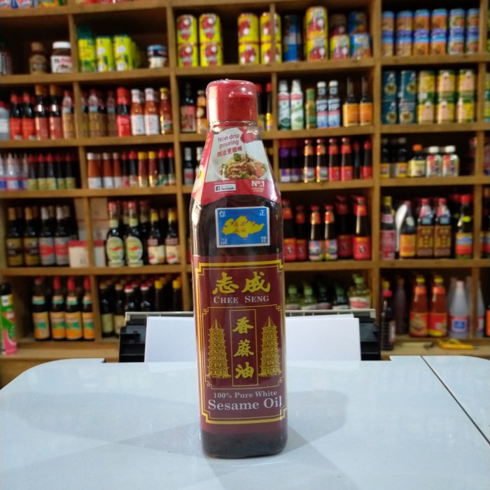 

Chee Seng Double Pagoda 100% Pure White Sesame Oil/ Minyak Wijen Putih 375Ml Halal Best Seller