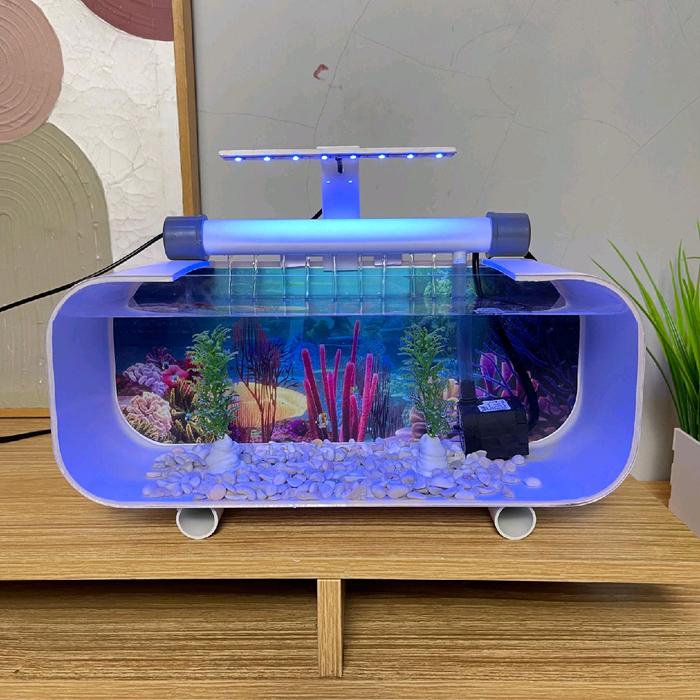 

TERPERCAYA Aquarium akrilik mini fullset pompa filter - FK