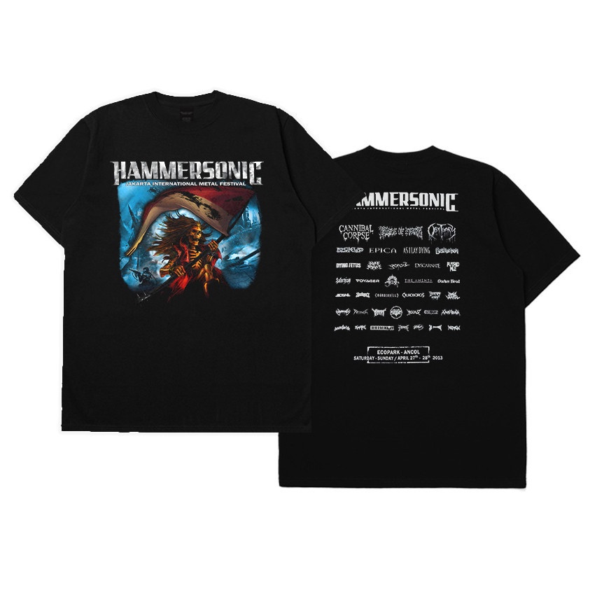 BAND - Hammersonic Jakarta International Metal Festival 2013 - T shirt Kaos - Cotton Combed 24s