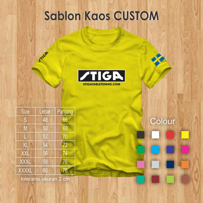 SinTShop- Kaos Lokal STIGA Pingpong Tenis Meja