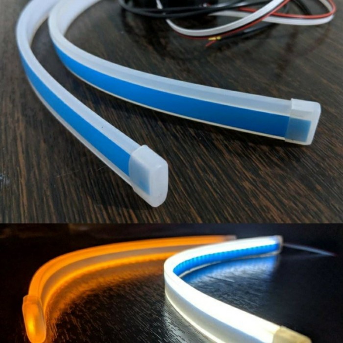 Lampu Alis Mobil LED DRL Toyota YARIS Bapao Sepasang Headlamp 12V 60CM