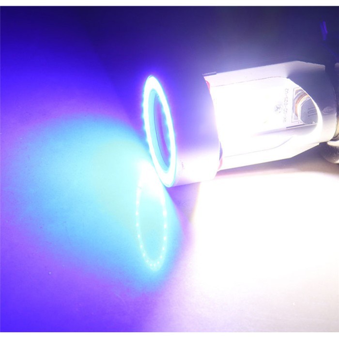 Lampu LED H4 HS1 Hi/Lo Angel Eyes 20 Watt 2000LM Mobil Truk 1 Lampu