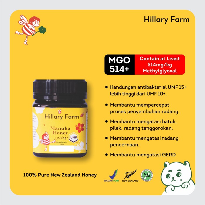 

Sale Terbatas Hillary Farm Madu Manuka Umf 15+ Manuka Honey 250Gr Aman