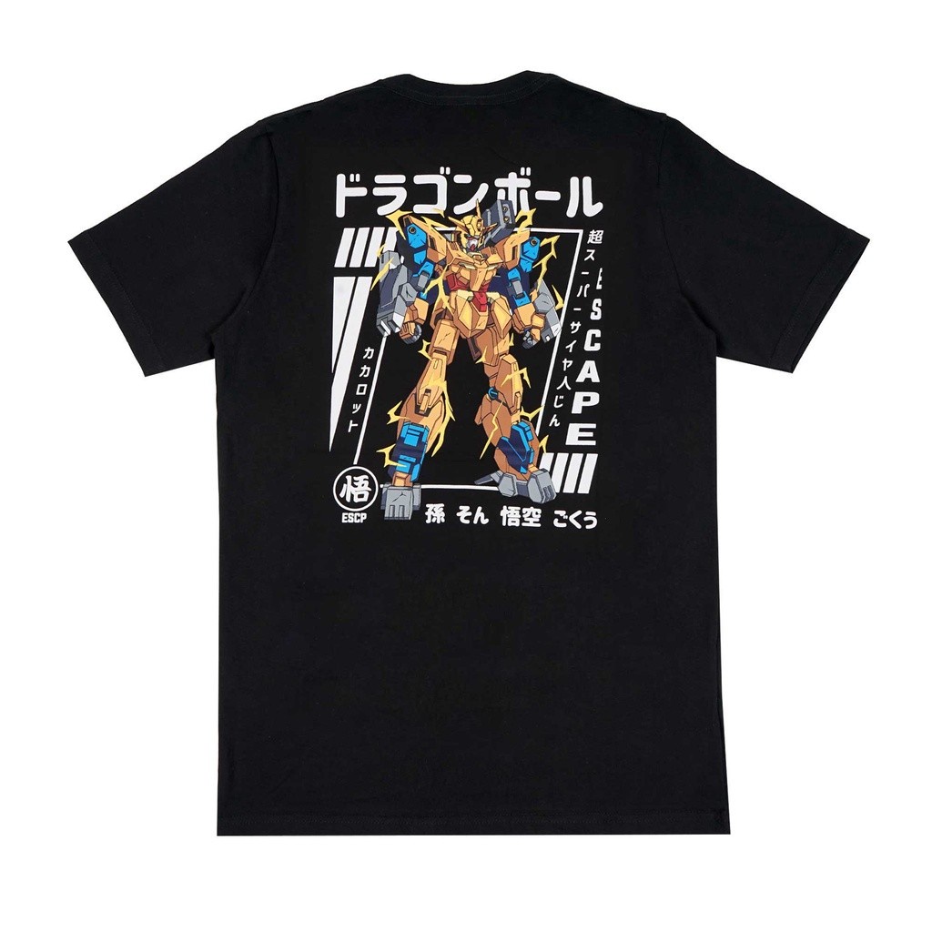 Escaperfect T-Shirt oversized Anime Gundam Breaker - Black Kaos Pria
