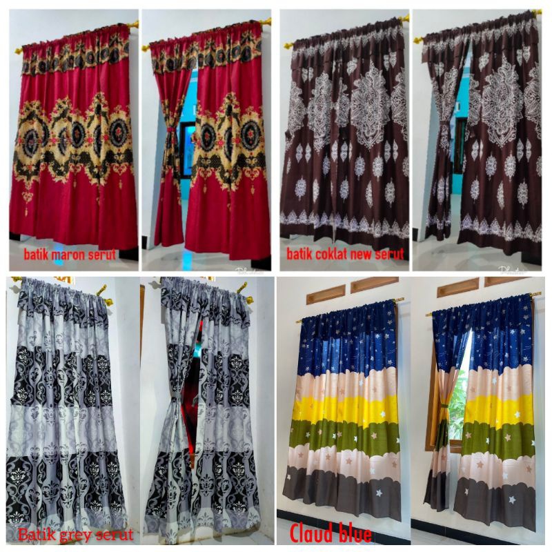 Gorden Mewah Kekinian Tebal Estetik Terlaris Tirai V7O9 Blackout Minimalis Jendela Murah Bagus Aesth