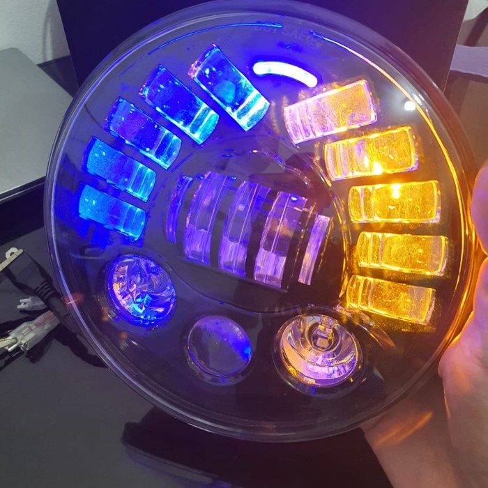 Lampu Daymaker 7 Inch 19 Led Import Ninja Tiger Scorpio Mega Pro