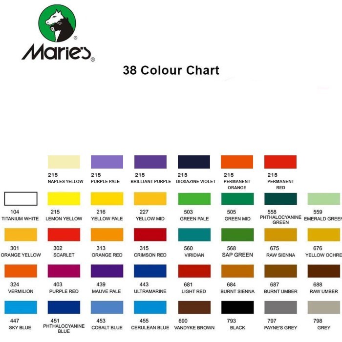 

OBRAL Set Komplit Maries Acrylic Paint - Cat Akrilik Melukis Maries 30ml
